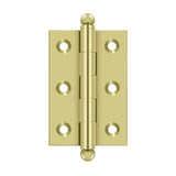 Deltana - 2-1/2'' x 1-11/16'' Hinge, w/ Ball Tips - Polished Brass