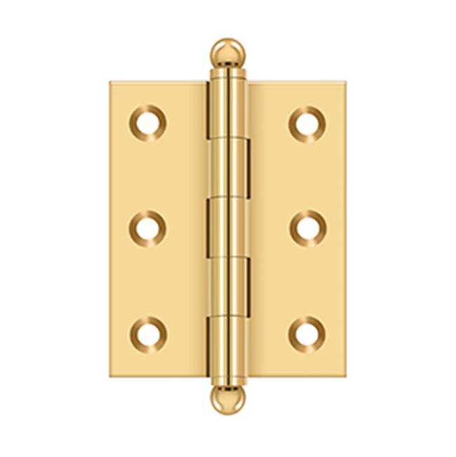 Deltana - 2-1/2'' x 2'' Hinge, w/ Ball Tips - PVD Polished Brass