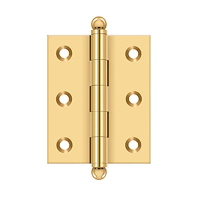 Deltana - 2-1/2'' x 2'' Hinge, w/ Ball Tips - PVD Polished Brass