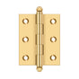 Deltana - 2-1/2'' x 2'' Hinge, w/ Ball Tips - PVD Polished Brass