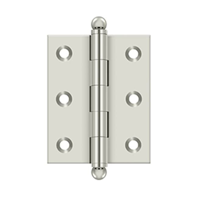 Deltana - 2-1/2'' x 2'' Hinge, w/ Ball Tips - Polished Nickel