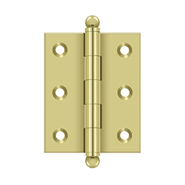 Deltana - 2-1/2'' x 2'' Hinge, w/ Ball Tips - Polished Brass
