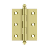 Deltana - 2-1/2'' x 2'' Hinge, w/ Ball Tips - Polished Brass