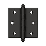 Deltana - 2-1/2'' x 2-1/2'' Hinge, w/ Ball Tips - Oil-rubbed Bronze