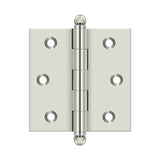 Deltana - 2-1/2'' x 2-1/2'' Hinge, w/ Ball Tips - Polished Nickel
