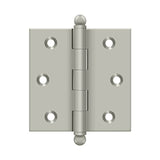 Deltana - 2-1/2'' x 2-1/2'' Hinge, w/ Ball Tips - Brushed Nickel