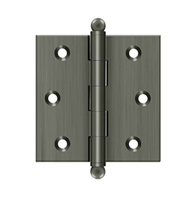 Deltana - 2-1/2'' x 2-1/2'' Hinge, w/ Ball Tips - Antique Nickel