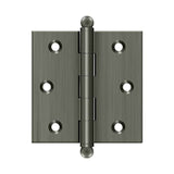 Deltana - 2-1/2'' x 2-1/2'' Hinge, w/ Ball Tips - Antique Nickel