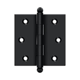 Deltana - 2-1/2'' x 2-1/2'' Hinge, w/ Ball Tips - Paint Black