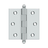 Deltana - 2-1/2'' x 2-1/2'' Hinge, w/ Ball Tips - Polished Chrome