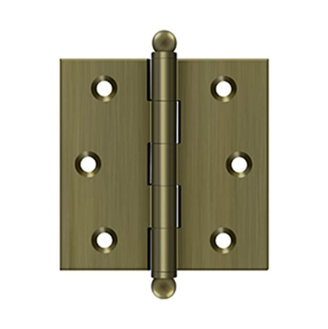 Deltana - 2-1/2'' x 2-1/2'' Hinge, w/ Ball Tips - Antique Brass