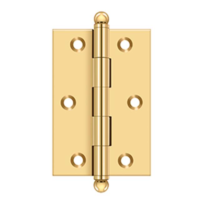 Deltana - 3'' x 2'' Hinge, w/ Ball Tips - PVD Polished Brass