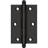 Deltana - 3'' x 2'' Hinge, w/ Ball Tips - Oil-rubbed Bronze