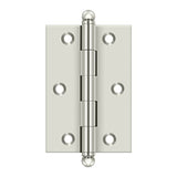 Deltana - 3'' x 2'' Hinge, w/ Ball Tips - Polished Nickel