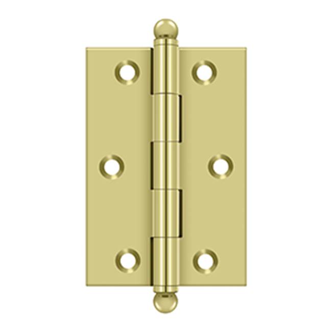 Deltana - 3'' x 2'' Hinge, w/ Ball Tips - Polished Brass