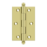 Deltana - 3'' x 2'' Hinge, w/ Ball Tips - Polished Brass