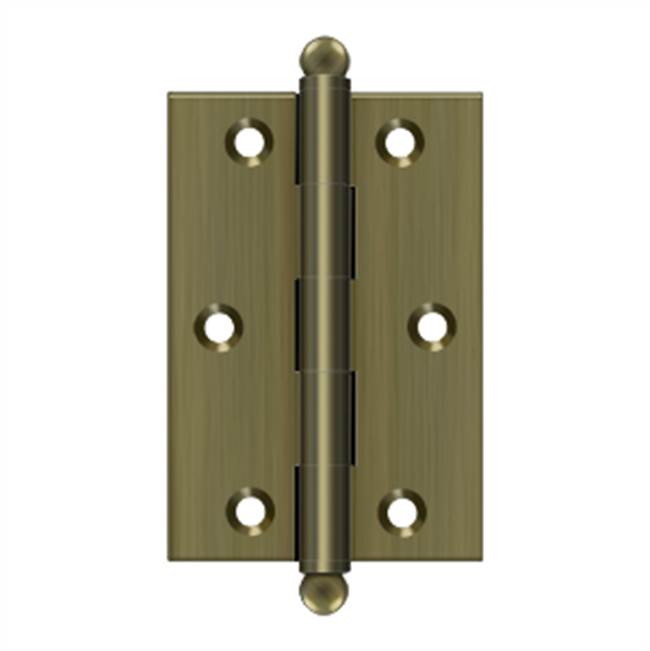Deltana - 3'' x 2'' Hinge, w/ Ball Tips - Antique Brass