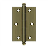 Deltana - 3'' x 2'' Hinge, w/ Ball Tips - Antique Brass