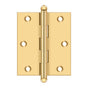 Deltana - 3'' x 2-1/2'' Hinge, w/ Ball Tips - PVD Polished Brass