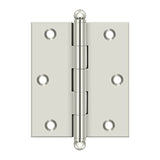Deltana - 3'' x 2-1/2'' Hinge, w/ Ball Tips - Polished Nickel