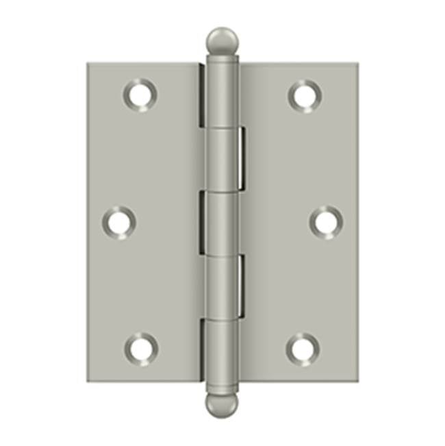 Deltana - 3'' x 2-1/2'' Hinge, w/ Ball Tips - Brushed Nickel