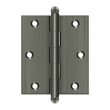 Deltana - 3'' x 2-1/2'' Hinge, w/ Ball Tips - Antique Nickel