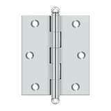 Deltana - 3'' x 2-1/2'' Hinge, w/ Ball Tips - Polished Chrome