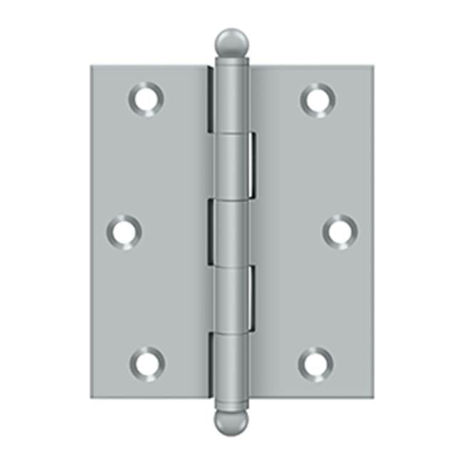 Deltana - 3'' x 2-1/2'' Hinge, w/ Ball Tips - Brushed Chrome