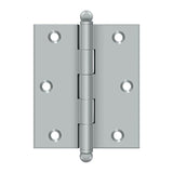 Deltana - 3'' x 2-1/2'' Hinge, w/ Ball Tips - Brushed Chrome