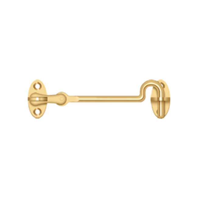 Deltana - Cabin Swivel Hooks, 4'' - PVD Polished Brass