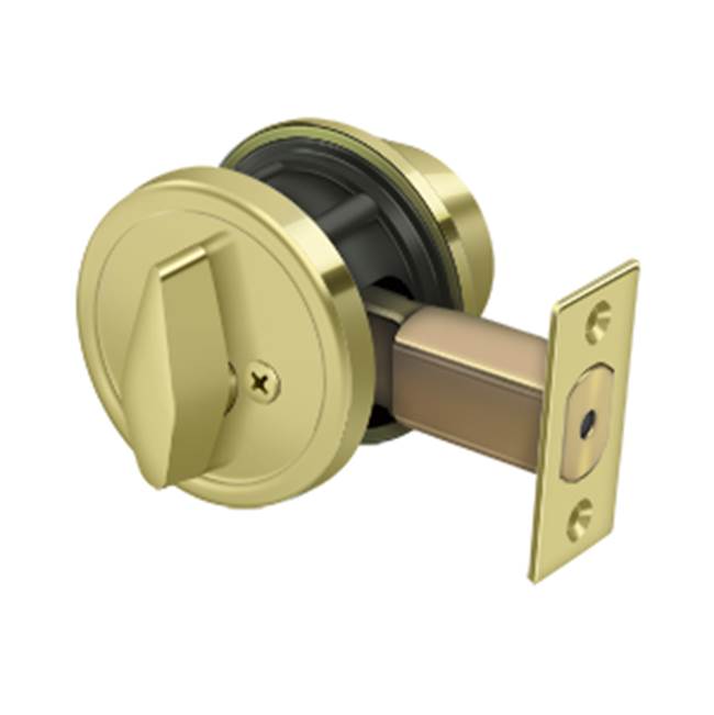 Deltana - Single Deadbolt GR2 w/ 2-3/4'' Backset - Polished Brass