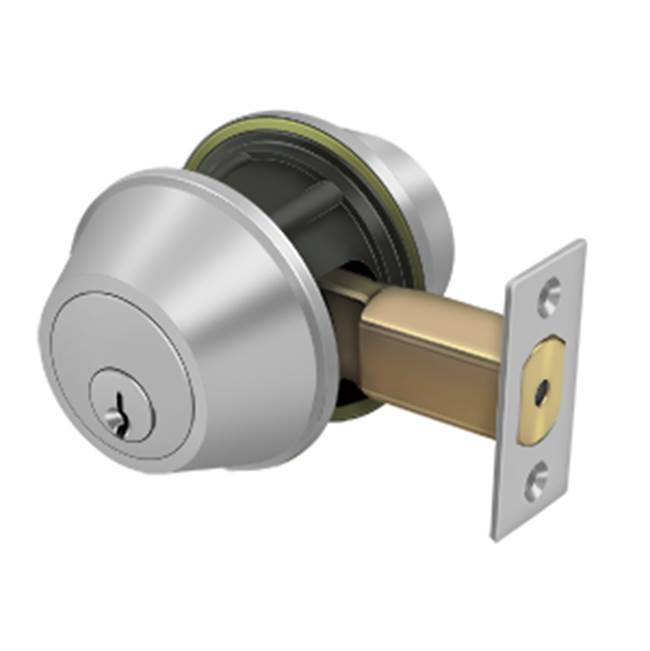 Deltana - Double Deadbolt GR2 w/ 2-3/4'' Backset - Brushed Stainless
