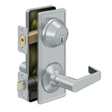 Deltana - Intercon. Lock GR2, Passage w/ Claredon Lever - Brushed Chrome