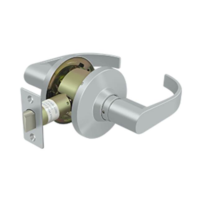 Deltana - Comm, Passage Standard Grade 2, Curved Lever - Brushed Chrome