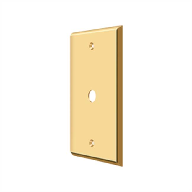 Deltana - Switch Plate, Cable Cover Plate - PVD Polished Brass