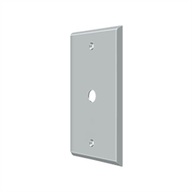 Deltana - Switch Plate, Cable Cover Plate - Brushed Chrome