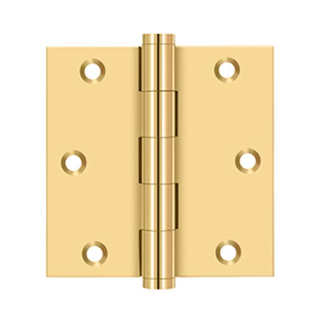 Deltana - 3-1/2'' x 3-1/2'' Square Hinge, Residential - PVD Polished Brass