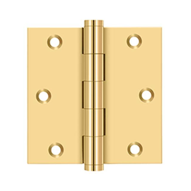 Deltana - 3-1/2'' x 3-1/2'' Square Hinge, Residential - PVD Polished Brass