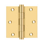Deltana - 3-1/2'' x 3-1/2'' Square Hinge, Residential - PVD Polished Brass