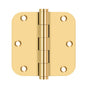 Deltana - 3-1/2'' x 3-1/2'' x 5/8'' Radius Hinge, Residential - PVD Polished Brass