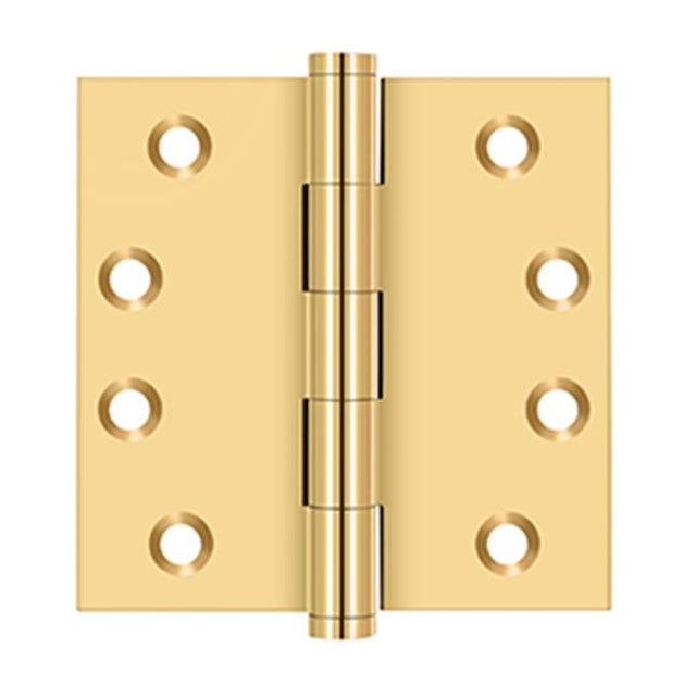 Deltana - 4'' x 4'' Square Hinges - PVD Polished Brass