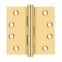 Deltana - 4'' x 4'' Square Hinges - PVD Polished Brass