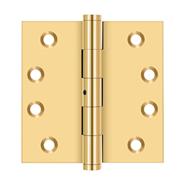 Deltana - 4'' x 4'' Square Hinges - PVD Polished Brass