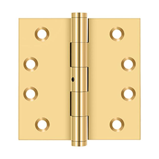 Deltana - 4'' x 4'' Square Hinges - PVD Polished Brass