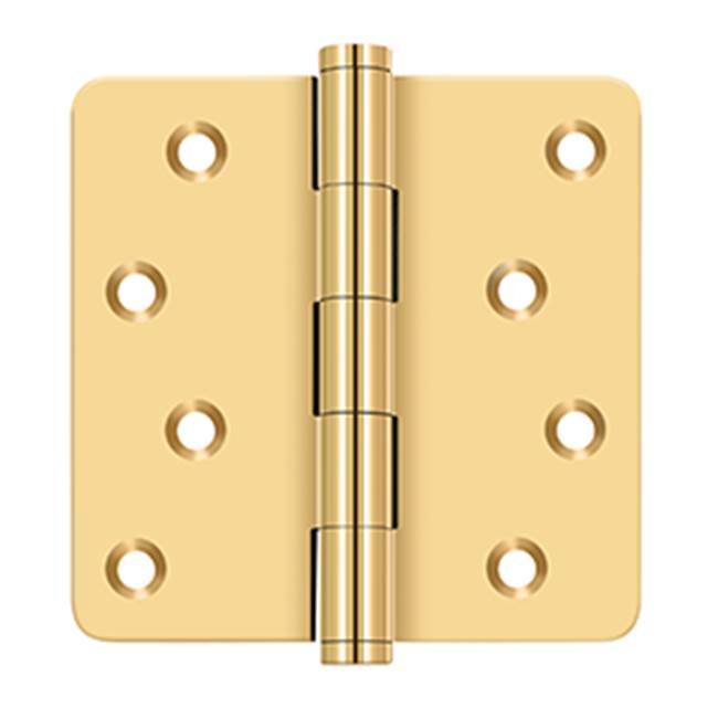 Deltana - 4'' x 4'' x 1/4'' Radius Hinges / Zig-Zag - PVD Polished Brass