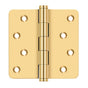 Deltana - 4'' x 4'' x 1/4'' Radius Hinges / Zig-Zag - PVD Polished Brass