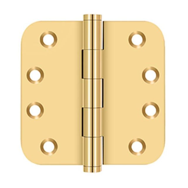 Deltana - 4'' x 4'' x 5/8'' Radius Hinges - PVD Polished Brass