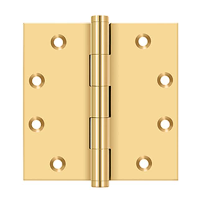 Deltana - 4-1/2'' x 4-1/2'' Square Hinges - PVD Polished Brass