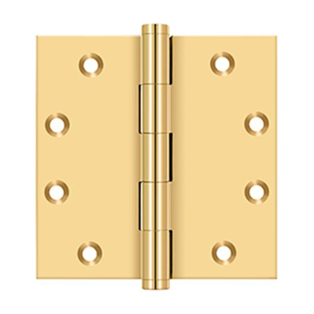 Deltana - 4-1/2'' x 4-1/2'' Square Hinges - PVD Polished Brass