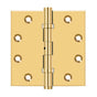 Deltana - 4-1/2'' x 4-1/2'' Square Hinges, Ball Bearings - PVD Polished Brass